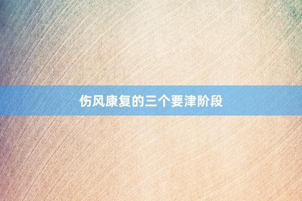 伤风康复的三个要津阶段